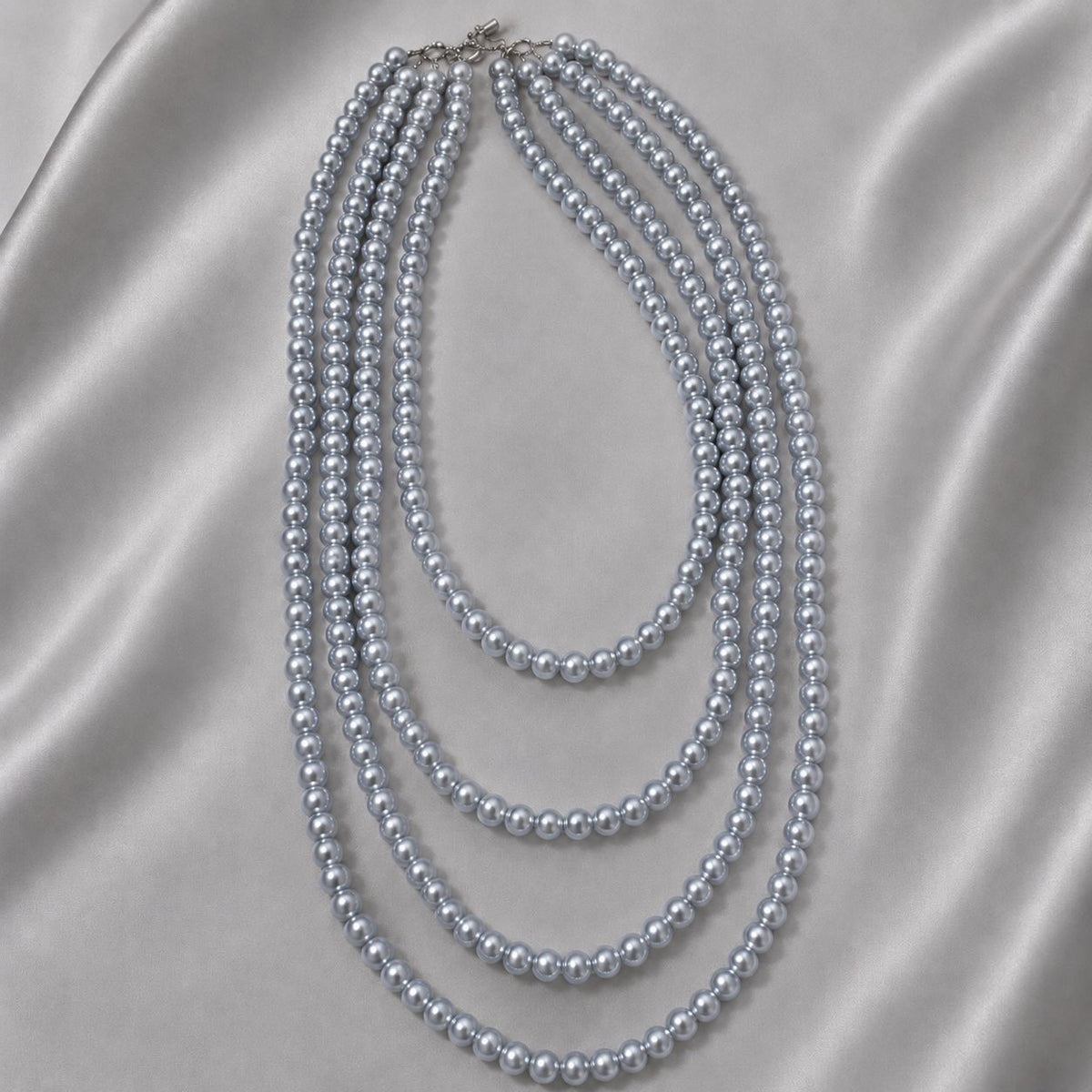Three Or Four Multi-layer Glass Pearl Necklace Elegant Fashion Sweater Chain Dress Cheongsam Neck Chain Opera Clothing Accessories