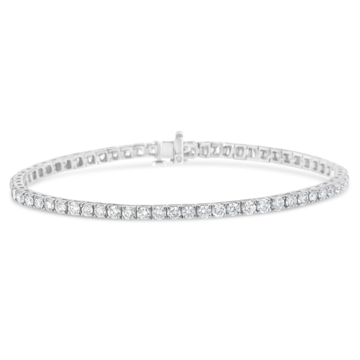 IGI Certified 5.0 Cttw Cut Diamond 14K White Gold Classic 7â€ Tennis Bracelet (H-I Color, I1-I2 Clarity)