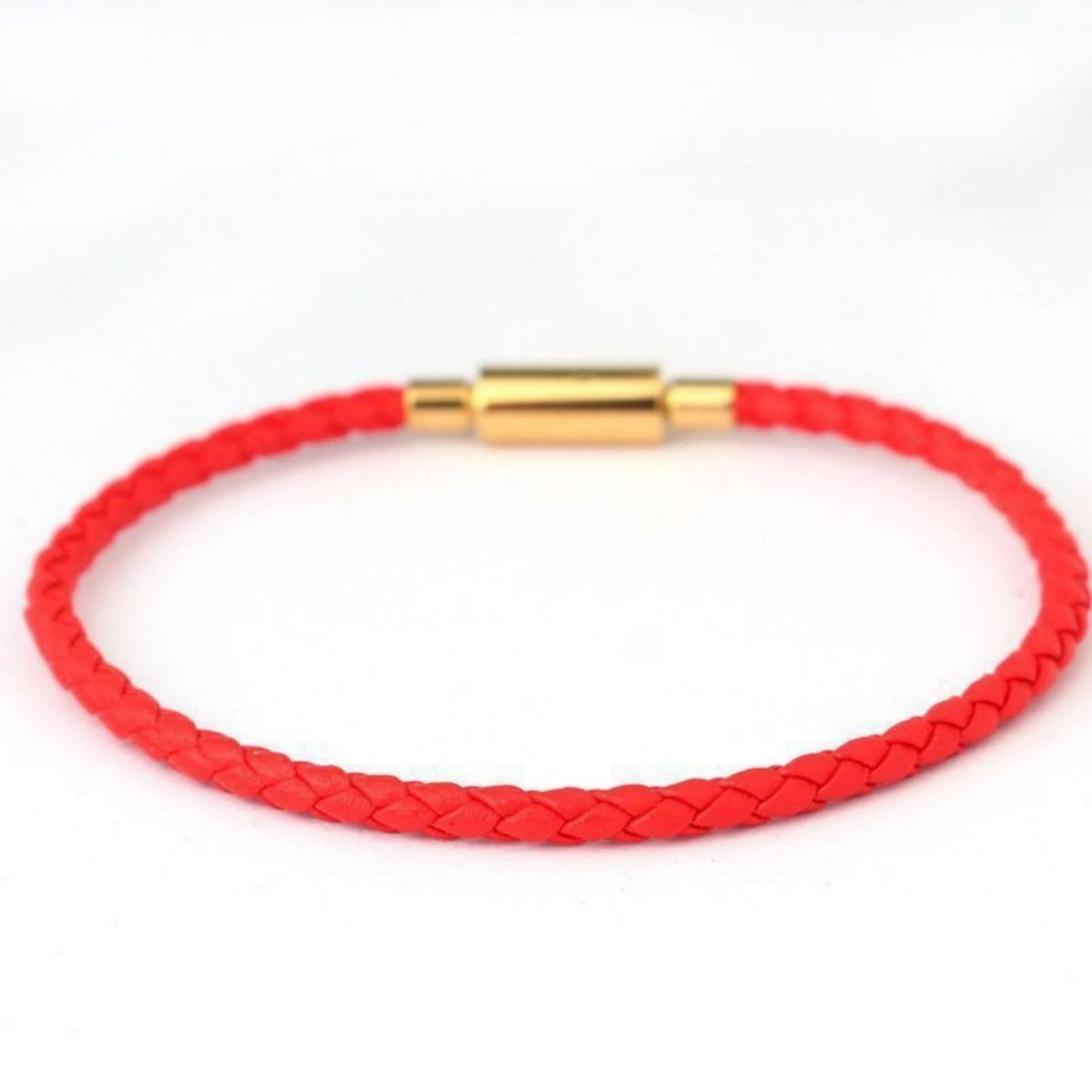 3.0mm Stainless Steel Leather Cord Bracelet With A Single Buckle And Wear-resistant Edging