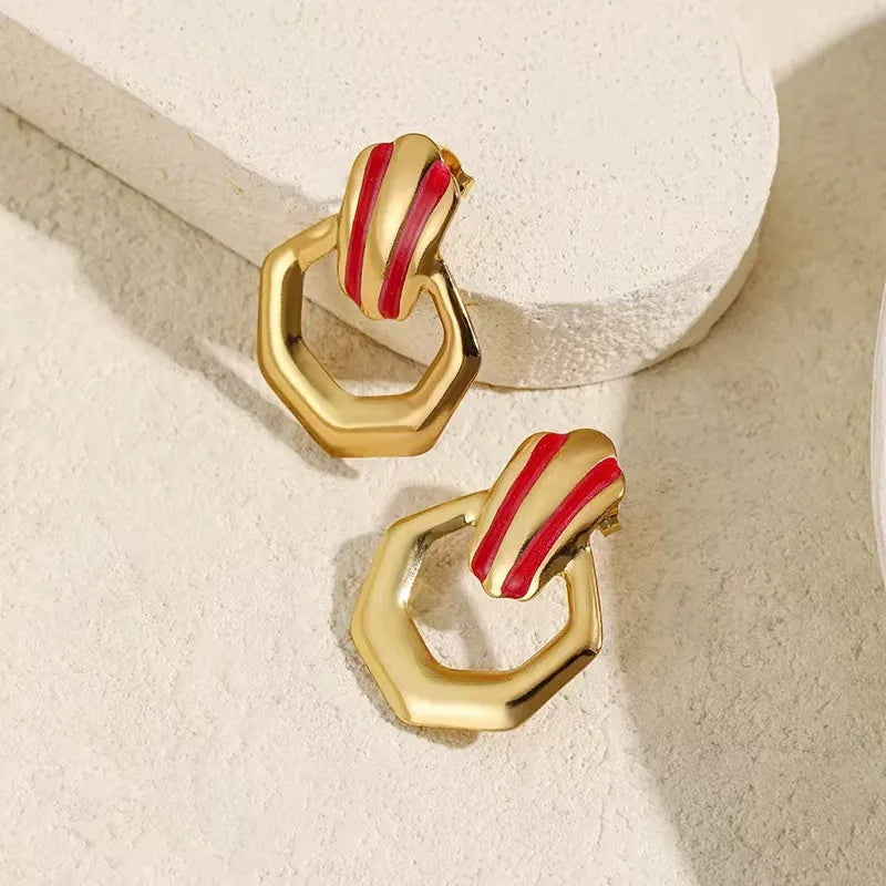 Stainless Steel Oil-dripping Women's Earrings