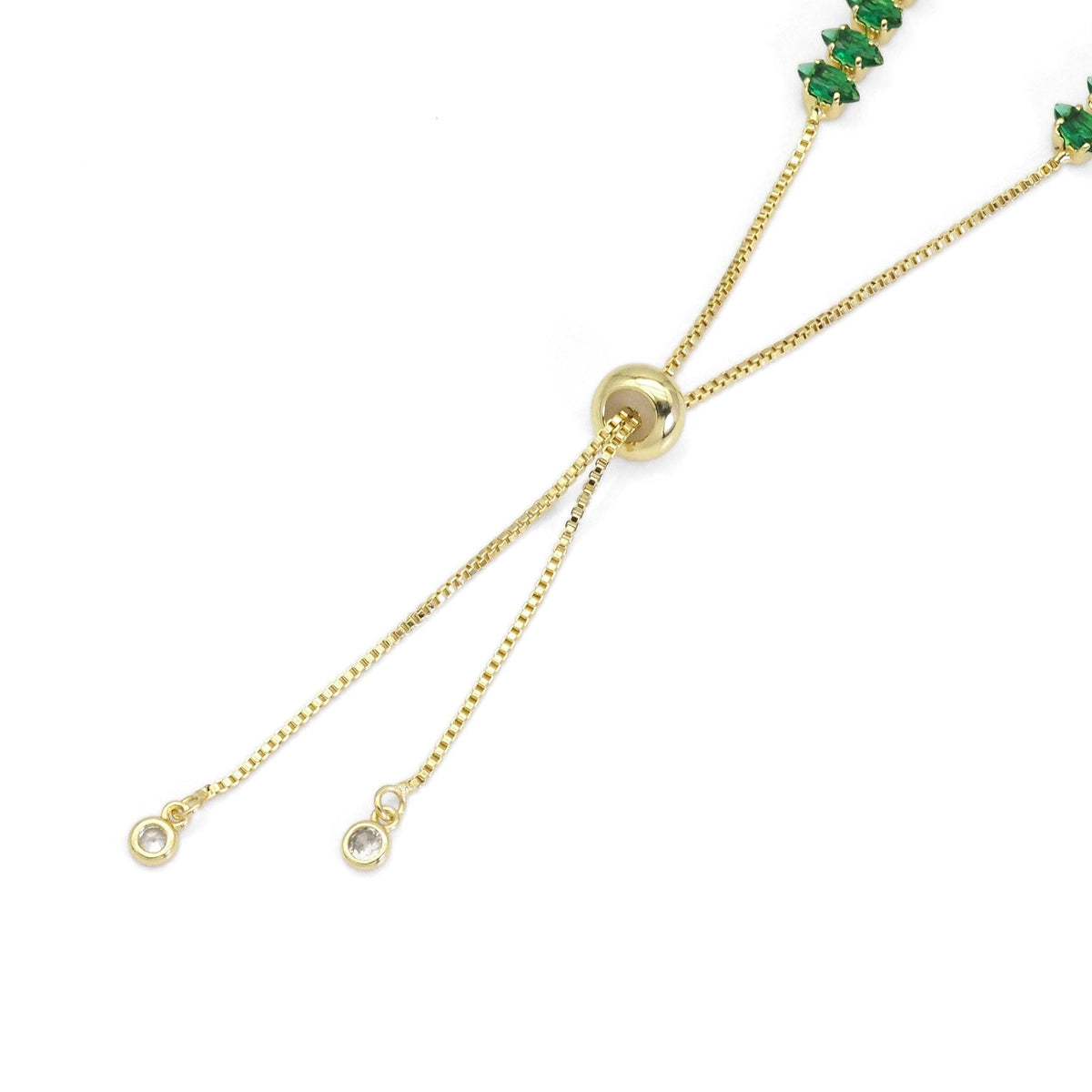 Marquise Shape CZ Adjustable Chain Bracelet, LD462