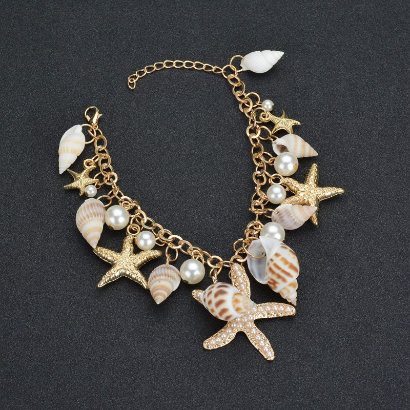 Women's Fashion Bohemian Ocean Style Starfish Shell Niche Bracelets