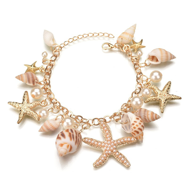 Women's Fashion Bohemian Ocean Style Starfish Shell Niche Bracelets