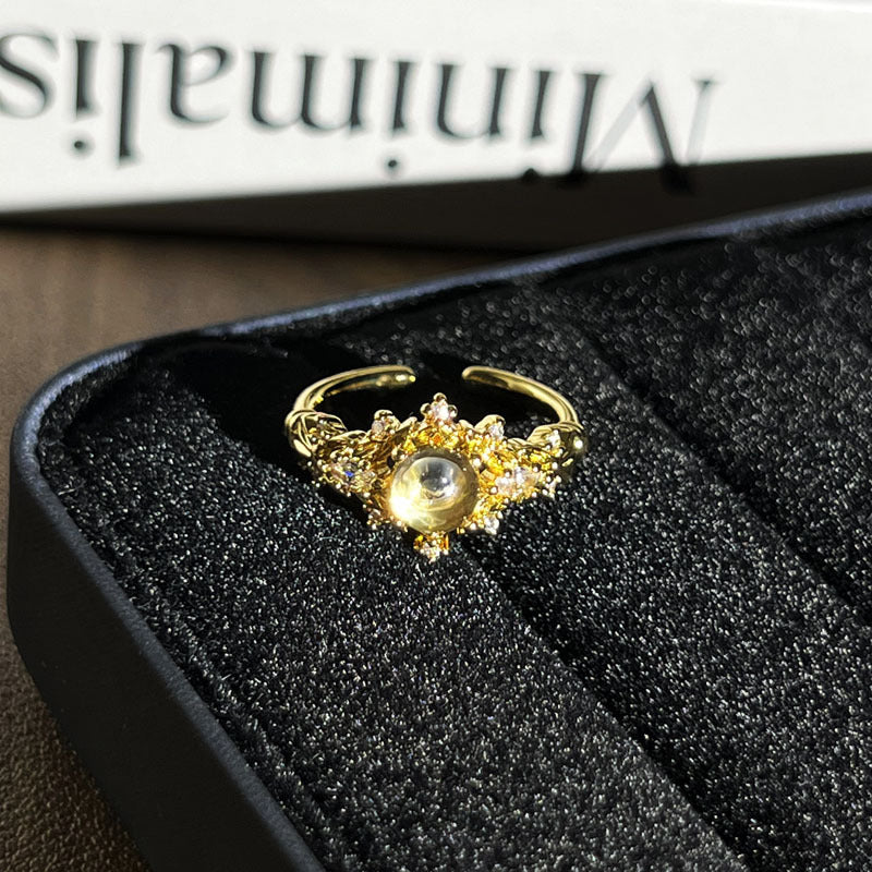 Women Geometric Micro Paved Open Adjustable Ring, Retro Cold Tone Niche Designer Finger Ring, Trendy Unique Stylish Daily Matching Hand Jewelry Accessories