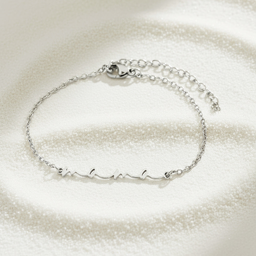 Letter Pendant Bracelet Sophisticated And Versatile Jewelry
