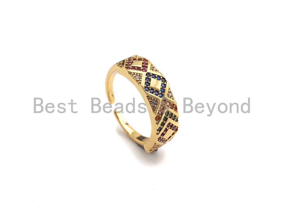 CZ Pavé Band Open Ring, Sku#X163