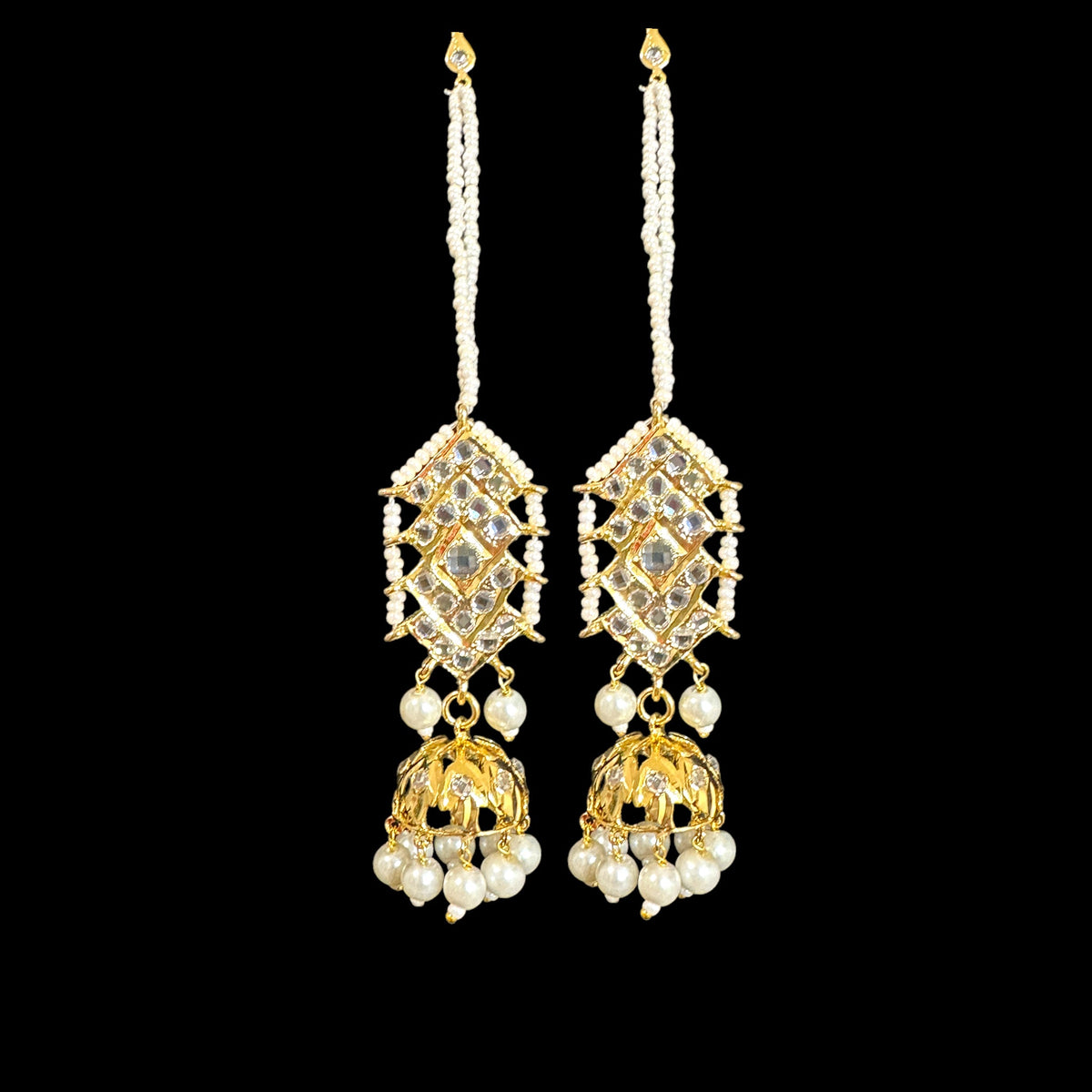 C296 Mahira v style choker with earrings( SHIPS IN 3 WEEKS )