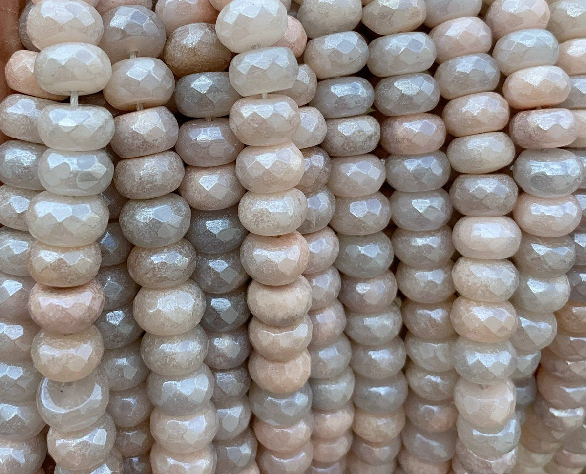 Mystic Plated Aventurine Rondelle Shape Beads, Sku#UA40P