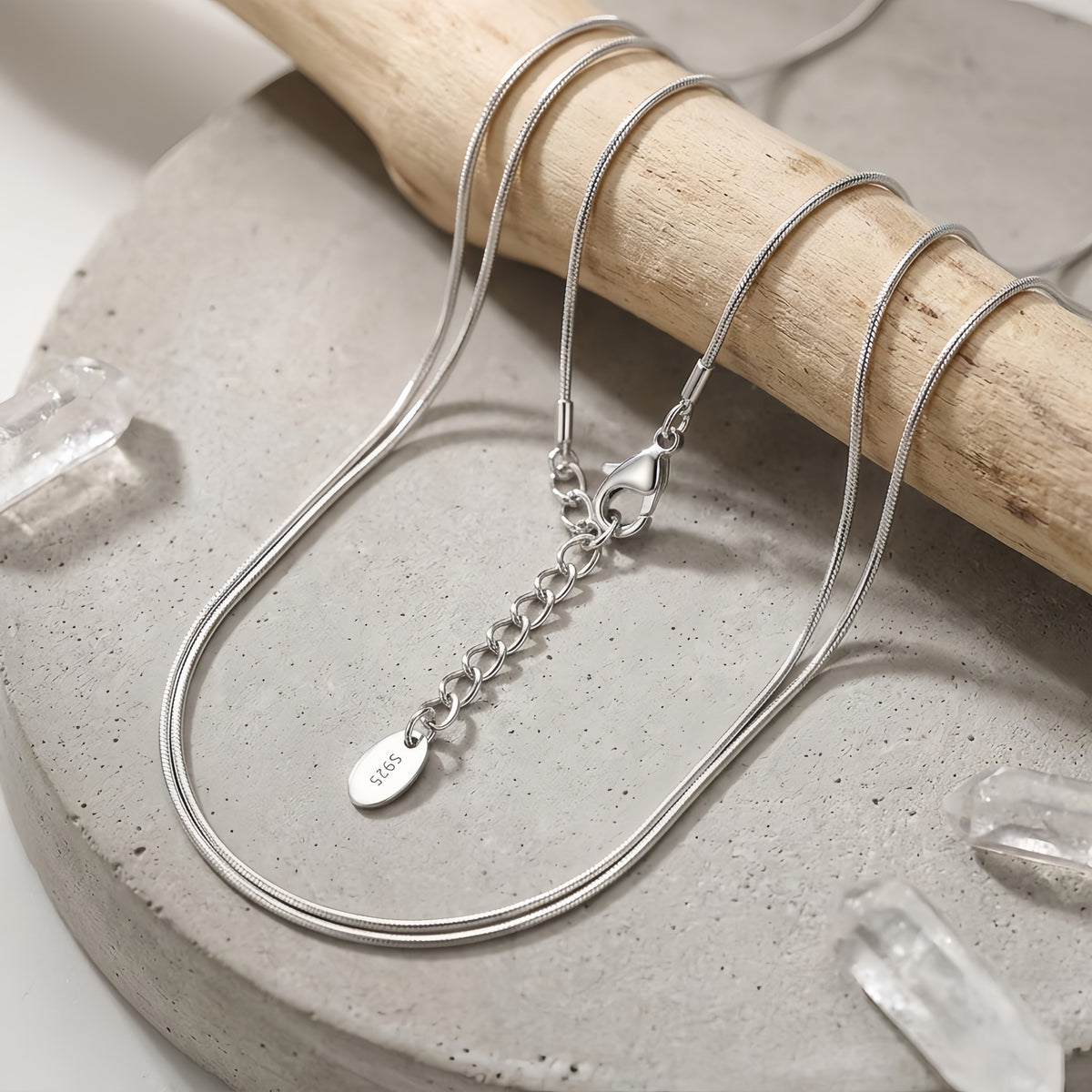 925 Sterling Silver Sterling  Snake Chain Necklace with Adjustable Extender - Classic Versatile Jewelry