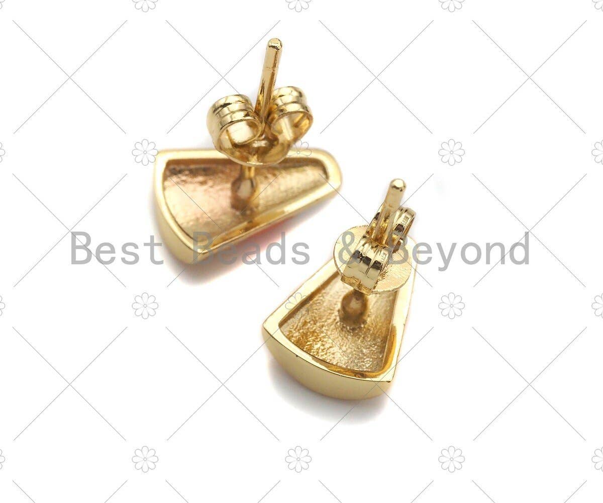 Candy Corn Stud Earrings, Halloween Earrings, Sku#ML17
