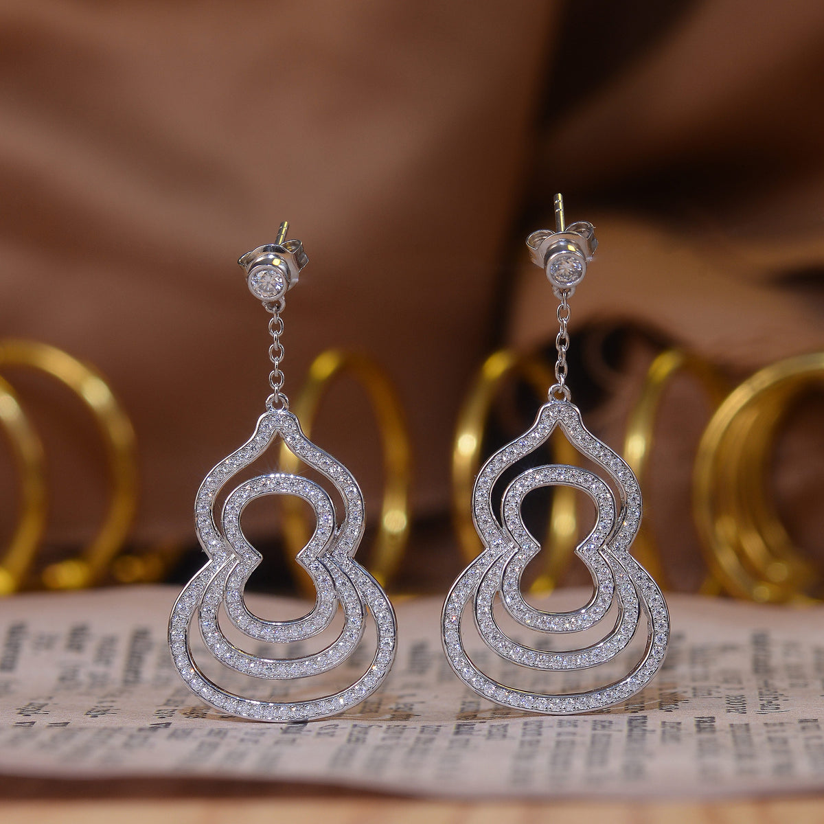 S925 Sterling Silver Moissanite Dangle Earrings For Women  Layered Hollow Teardrop Drop Earrings With GRA Certificate Platinum Plated Elegant Jewelry Gift Box Set