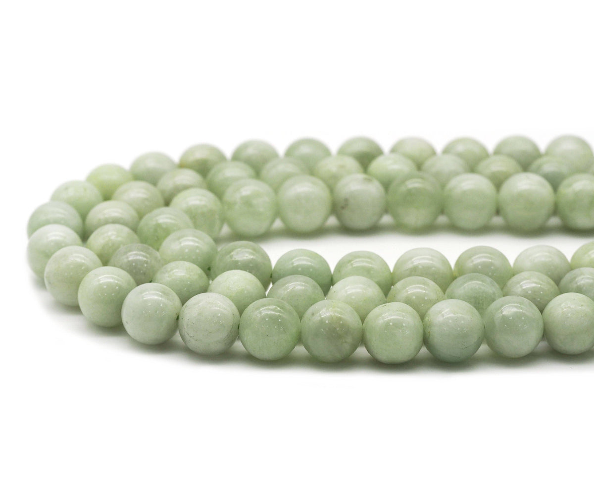 Genuine Quality Green Spodum Round Smooth Beads, 14mm, Sku#U1343