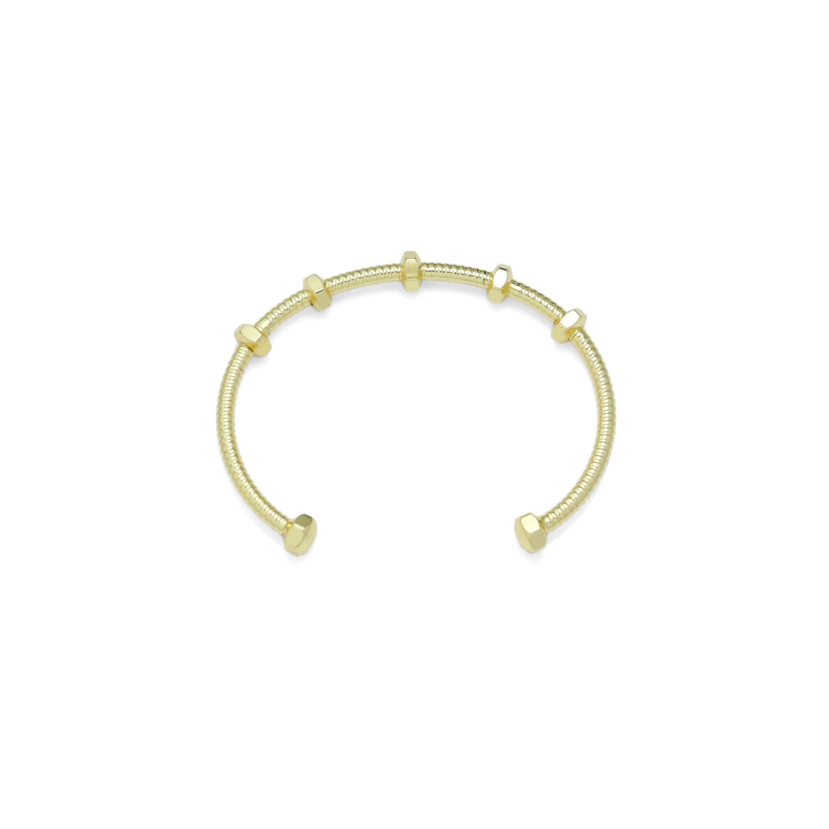 Gold Nut Bolt Adjustable Bracelet cuff, Sku#A281