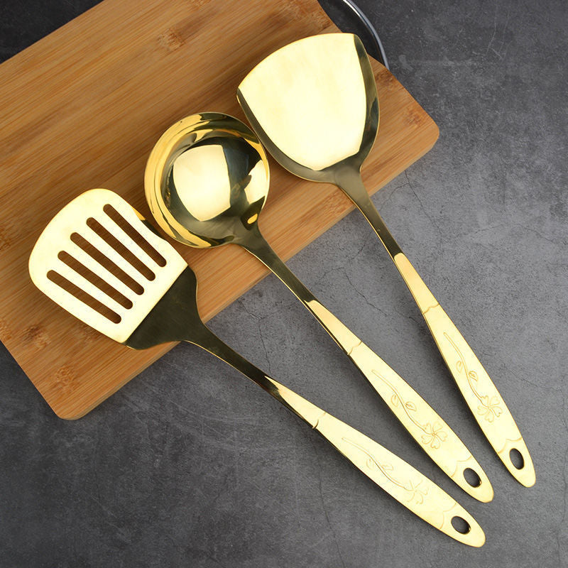 Copper Spoon Kitchen Utensils Set Copper Spatula Copper Soup Spoon Copper Colander Copper Frying Spatula Full Set