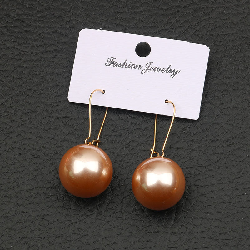 Large Pearl Silver Pearl Ear Clips For Women