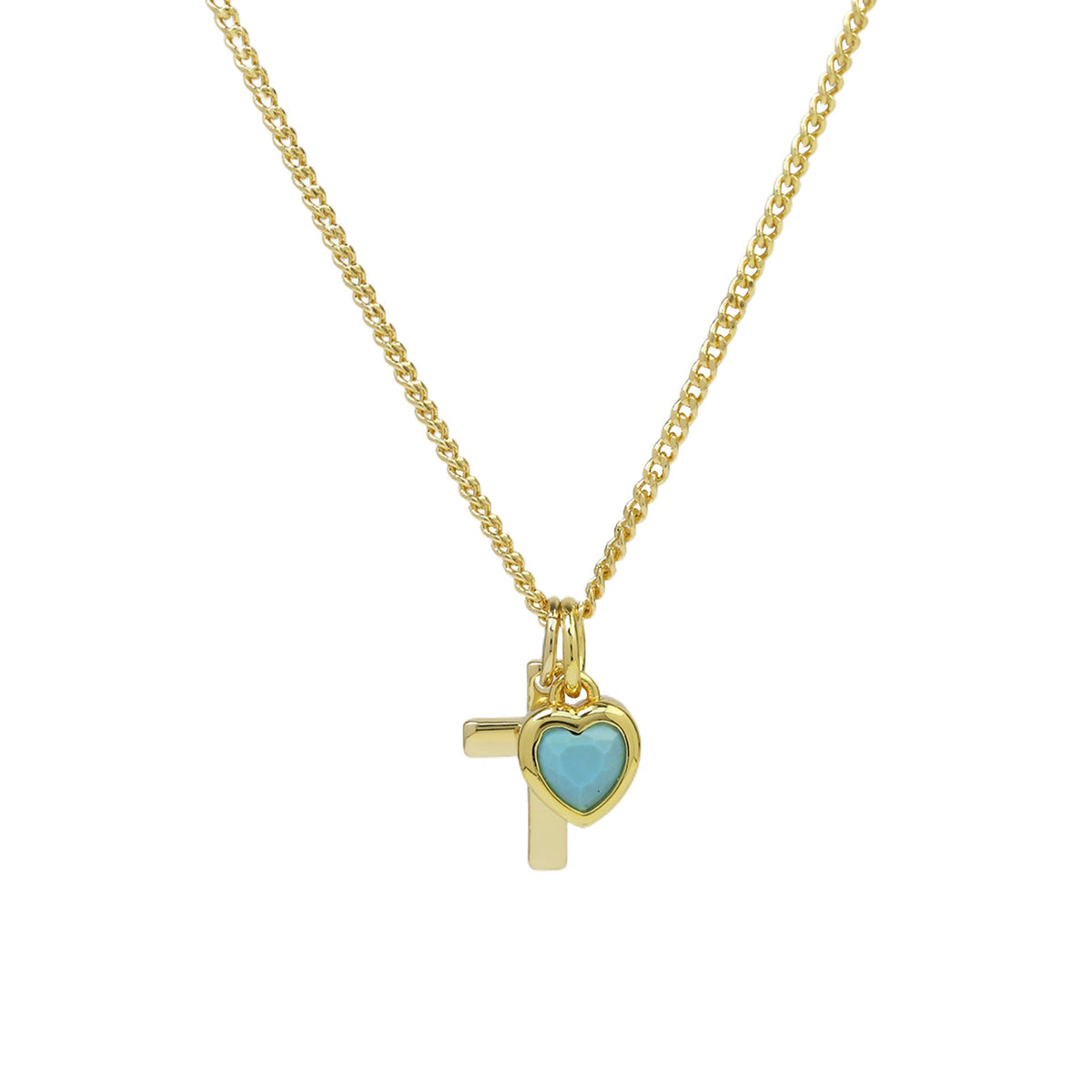 Heart-Shaped December Birthstone Pendant Necklace