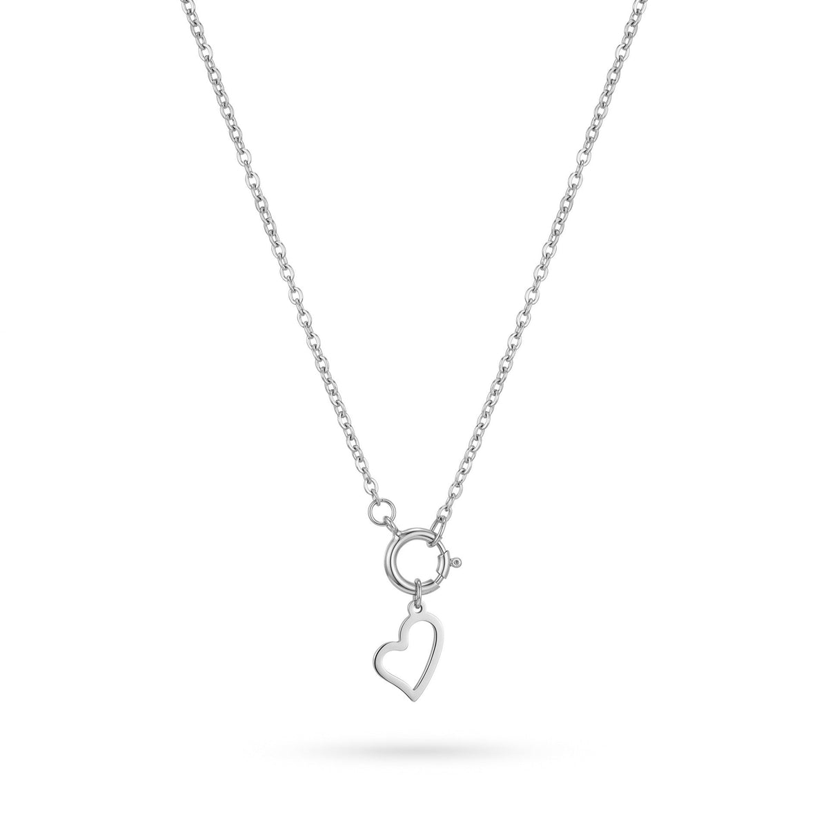 Titanium Steel Heart Butterfly Necklace For Women, European American High End Versatile Non Tarnish Clavicle Chain Jewelry Wholesale