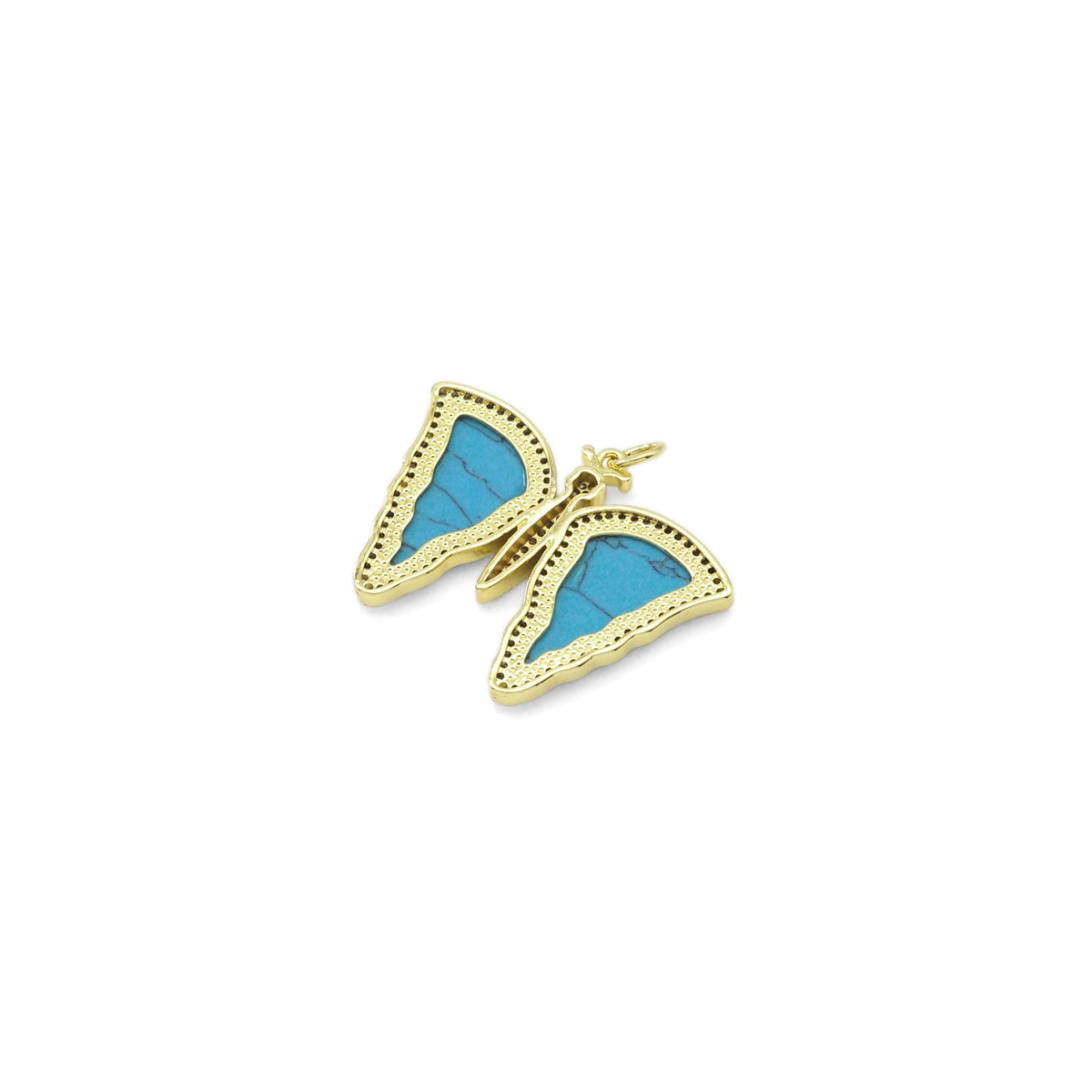 CZ Gemstone Mother of Pearl Butterfly  Pendant, Sku#LX302