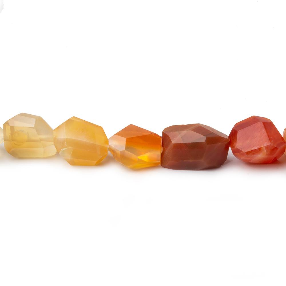 8x8x5-12x8x7mm Multi Color Fire Opal faceted nugget beads 16 inch 40 pieces A