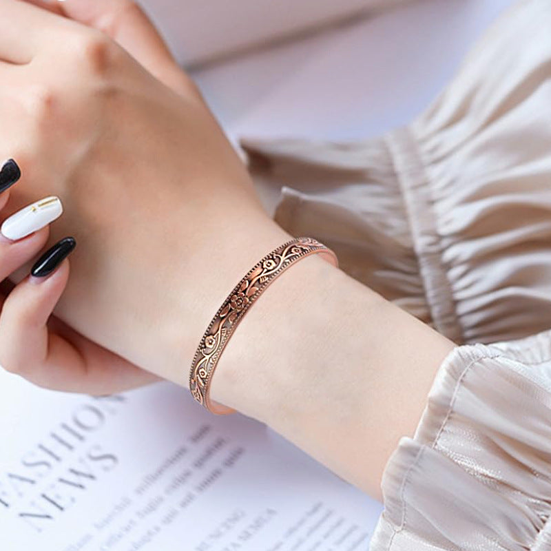 Retro Simple Pure Copper Magnetic Bracelet