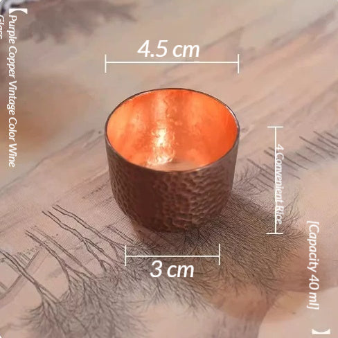 Copper Wine Cup Hot Pot Antique Purple Copper