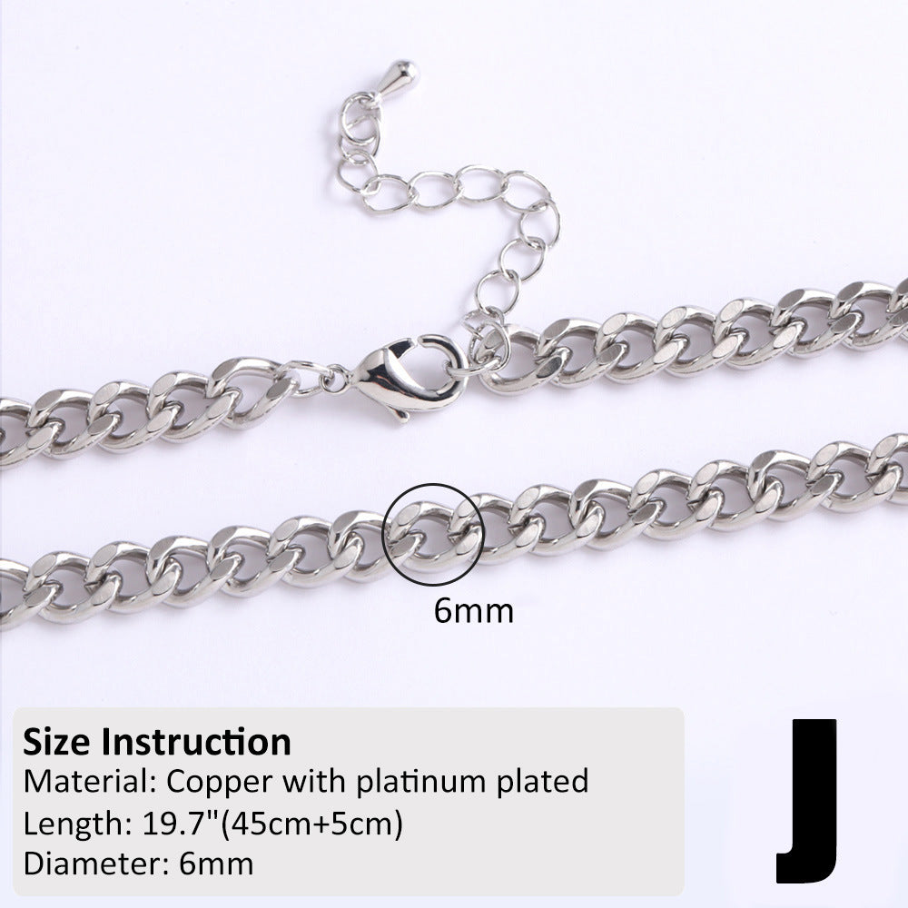 Copper-plated 18k Gold DIY Hip-hop All-match Chain Necklace