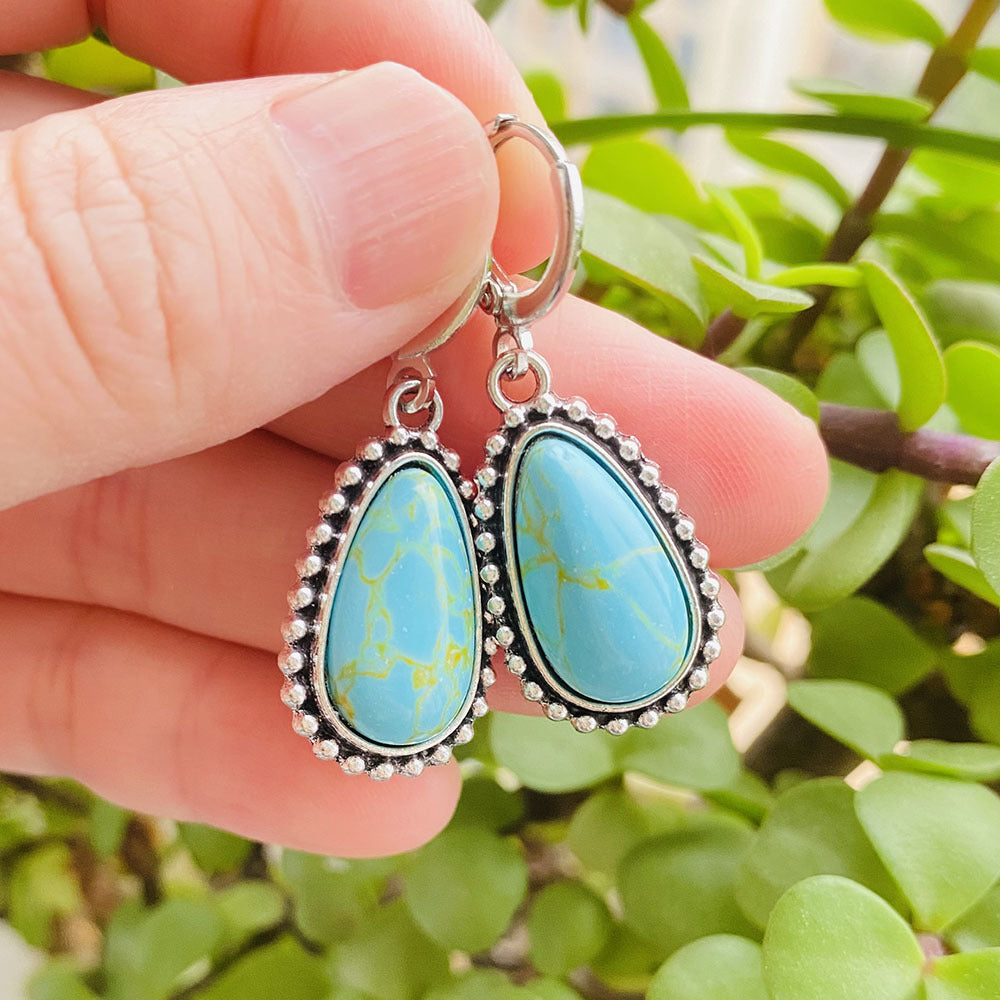 Ethnic-style Vintage Turquoise Earrings For Women