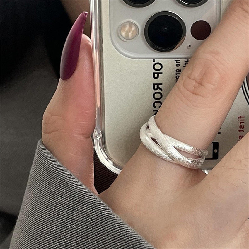 Vintage S925 Silver Women Rings, Simple Luxury Unique Design Finger Bands