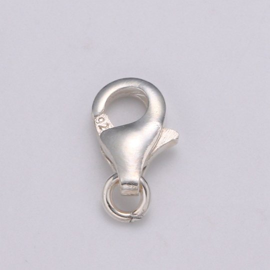 925 Sterling Silver Lobster Clasps with Jump Ring Jewelry Findings for Bracelet, Necklace jewelry making supply component 10mm, 13mm, 20mm SL-233 SL-234 SL-235