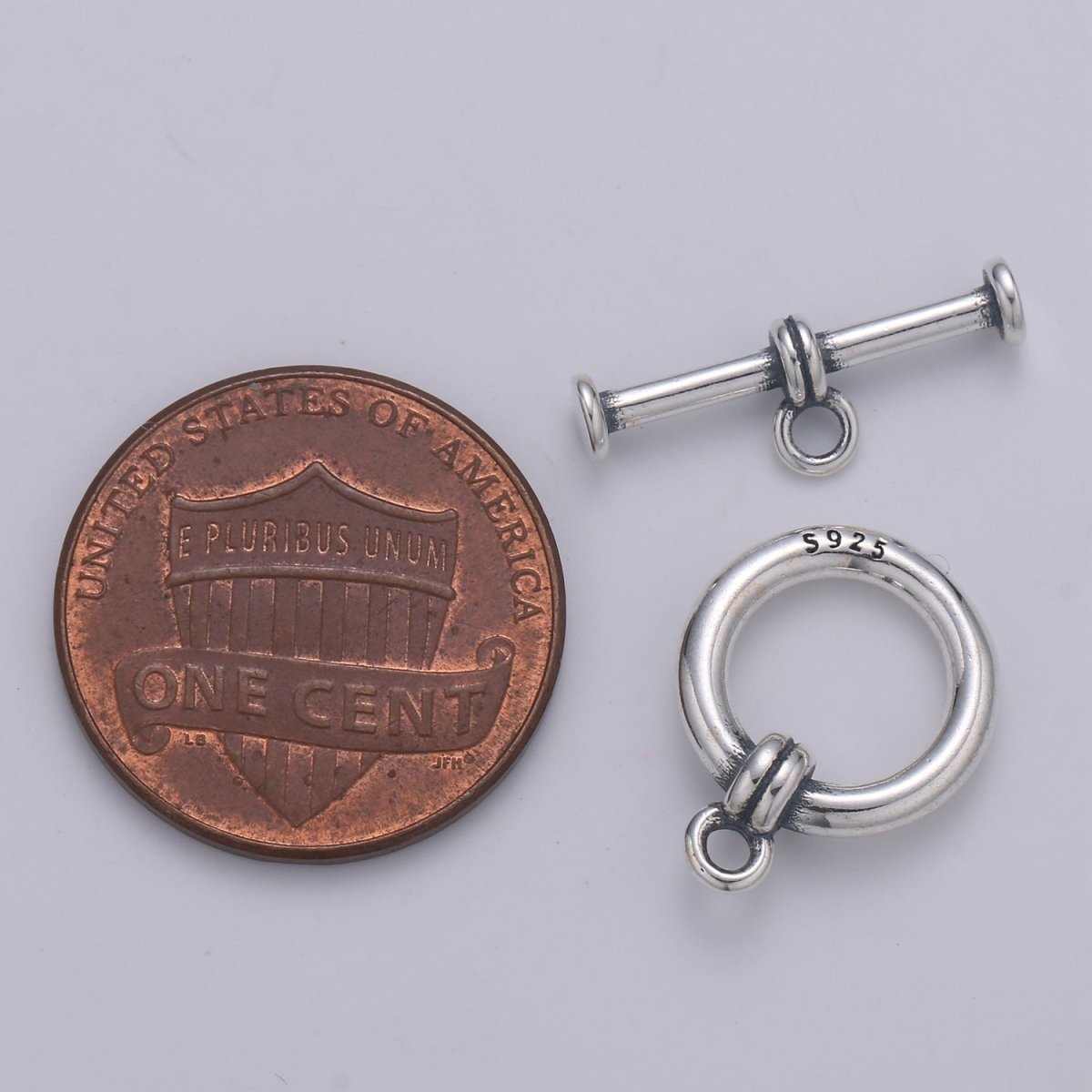 925 Sterling Silver OT Clasp, Circle and Toggle Clasp for necklace, bracelet, DIY Jewelry making SL-254