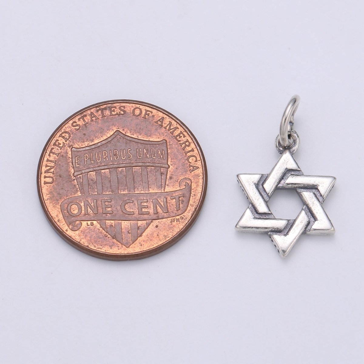 925 Sterling Silver Six Pointed Star Charm, Star Charm Hexagram Charm for Necklace Bracelet Earring Component Supply SL-116