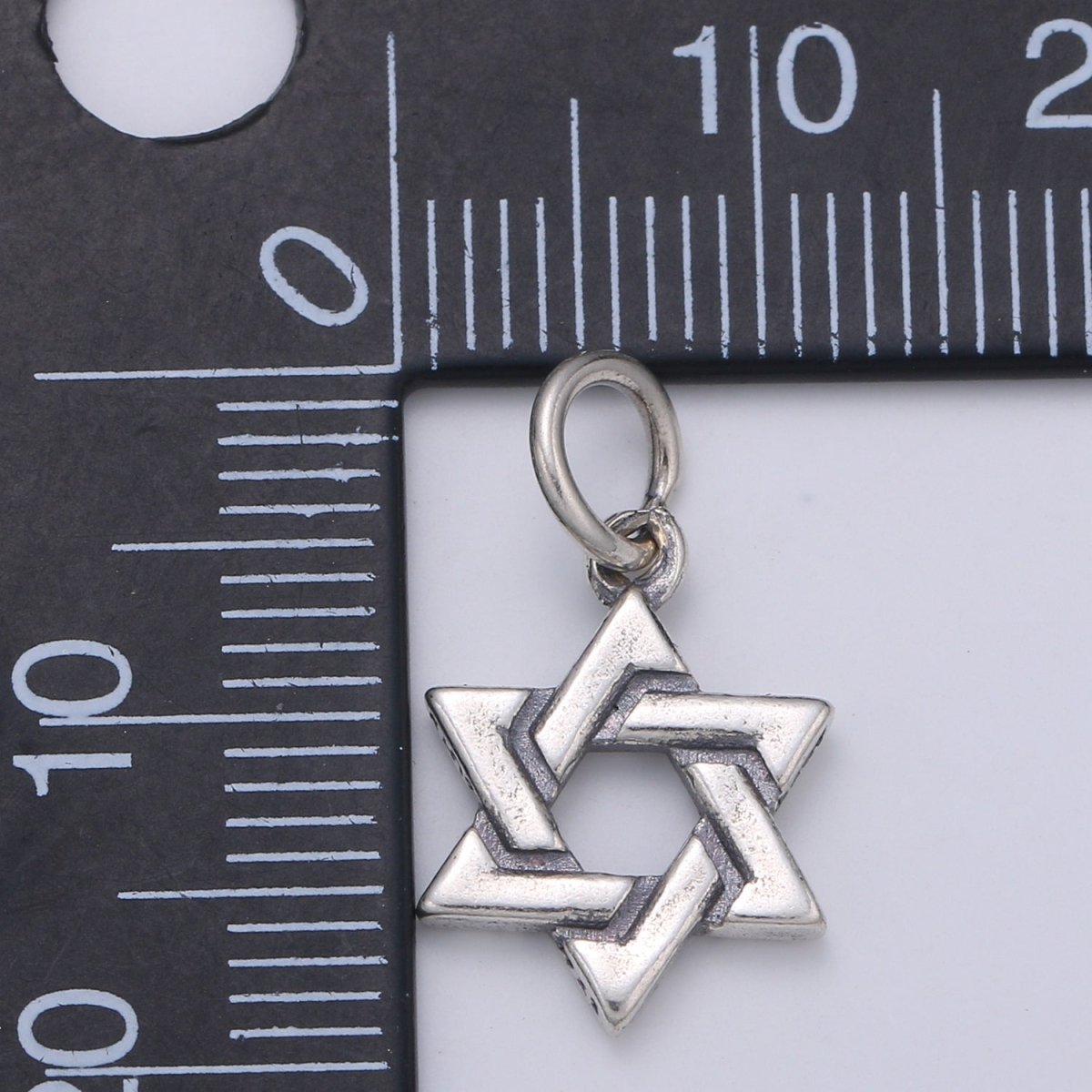 925 Sterling Silver Six Pointed Star Charm, Star Charm Hexagram Charm for Necklace Bracelet Earring Component Supply SL-116