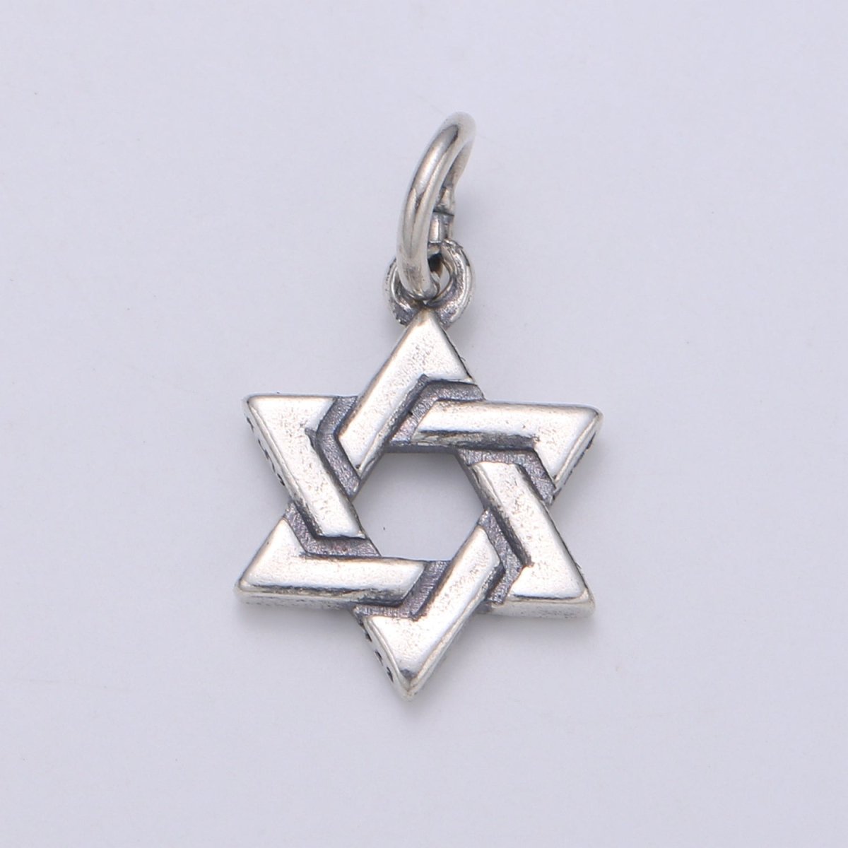 925 Sterling Silver Six Pointed Star Charm, Star Charm Hexagram Charm for Necklace Bracelet Earring Component Supply SL-116