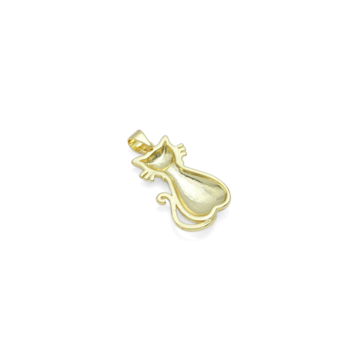 Mother of Pearl Cat Charm Pendant, Sku#WL18
