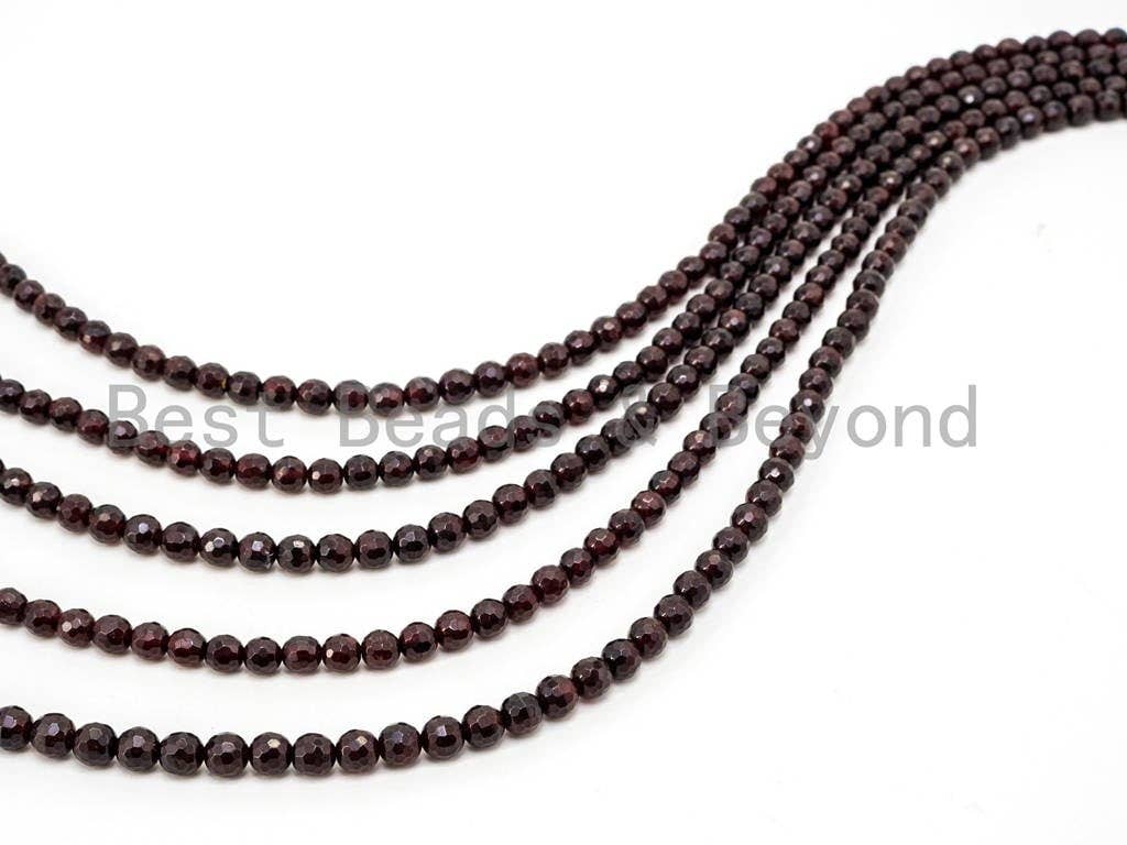 High Quality Natural Garnet, Round Faceted beads SKU#U37