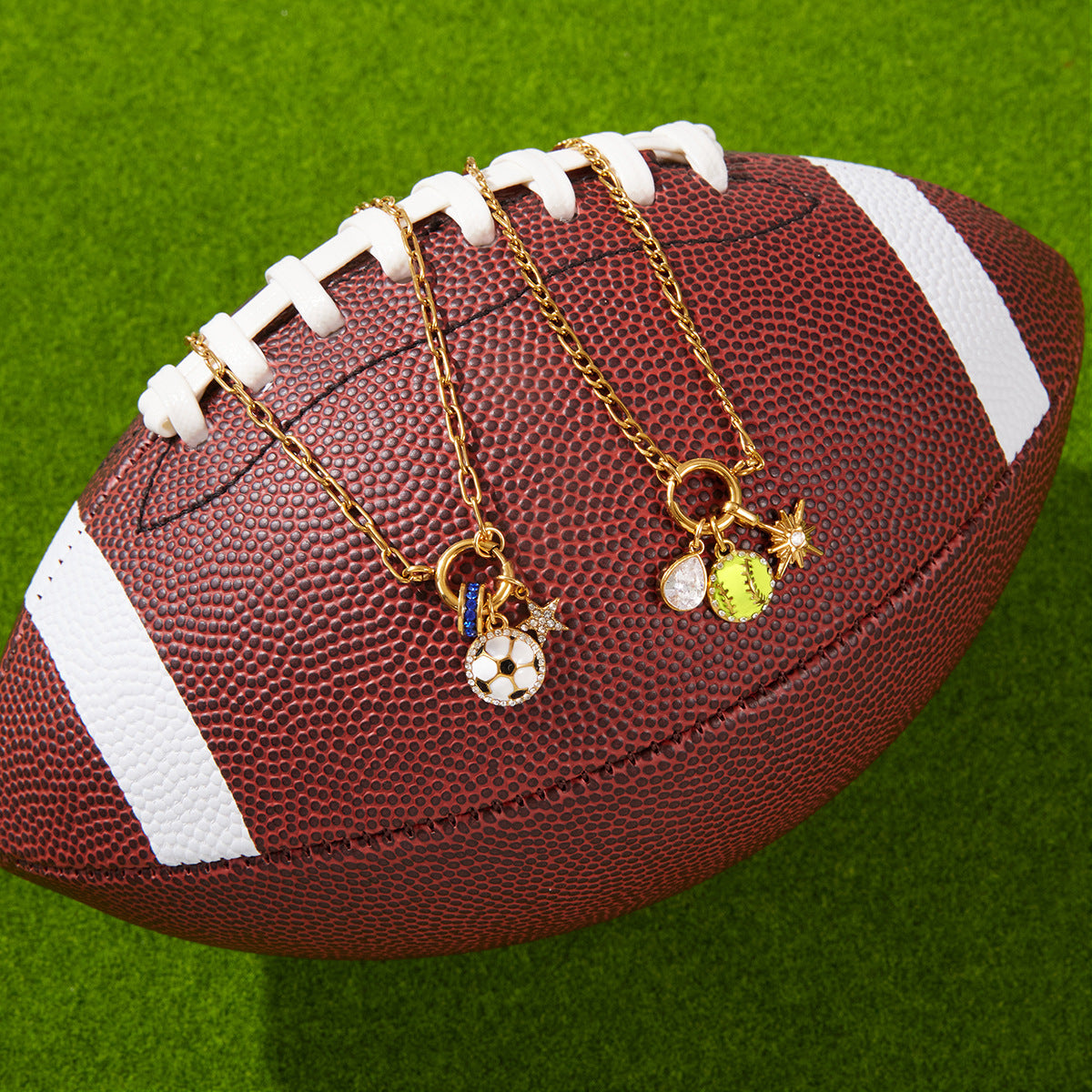Sports Ball Enamel Necklace Collection