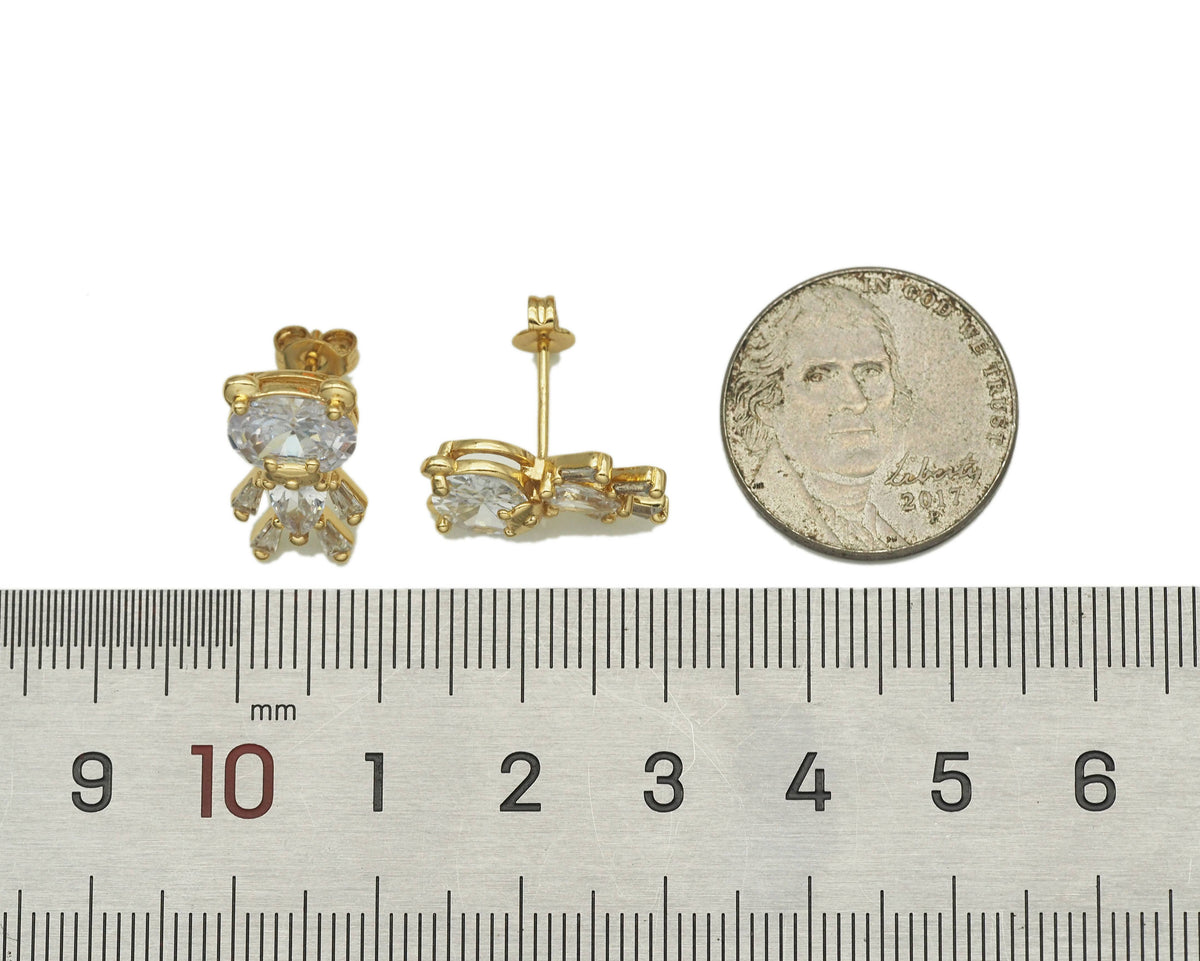 Cute Bear Stud Earrings, LD189