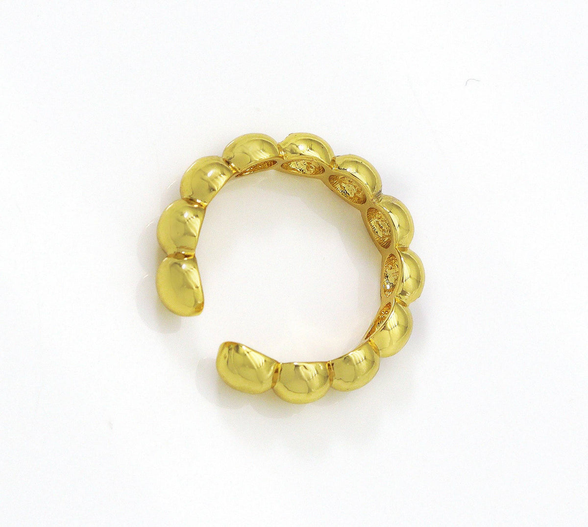 CZ Round Ball Adjustable Ring, Sku#X346