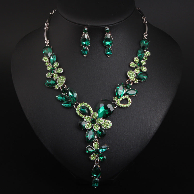 Flowers Suite Flash Gem Female Fashion Necklaces
