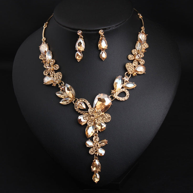 Flowers Suite Flash Gem Female Fashion Necklaces
