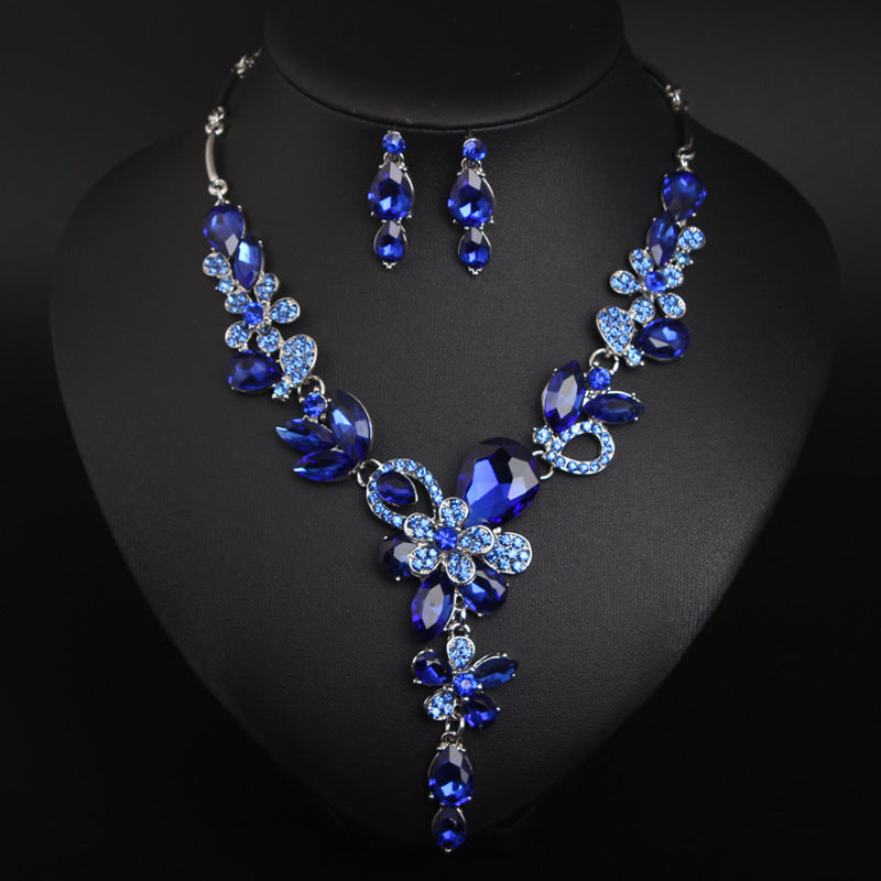 Flowers Suite Flash Gem Female Fashion Necklaces