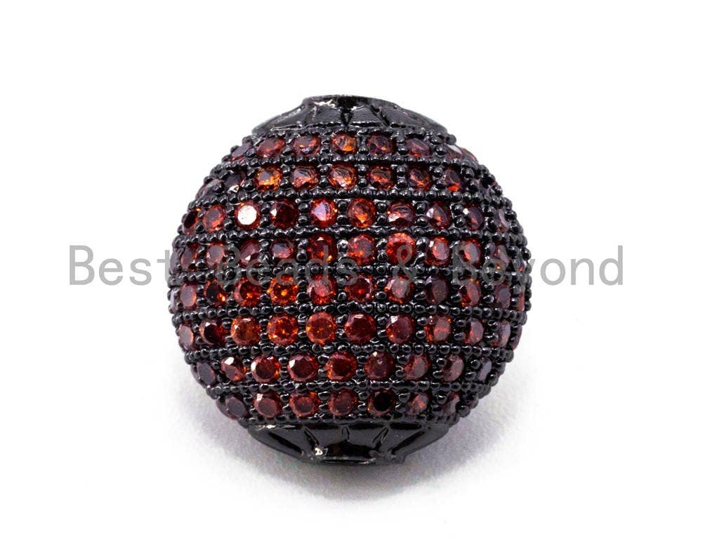 Colored CZ Micro Pave Flat Oval Spacer Beads for Bracelet/Necklace, Bracelet Necklace Spacer Beads, 14x9mm, sku#G282