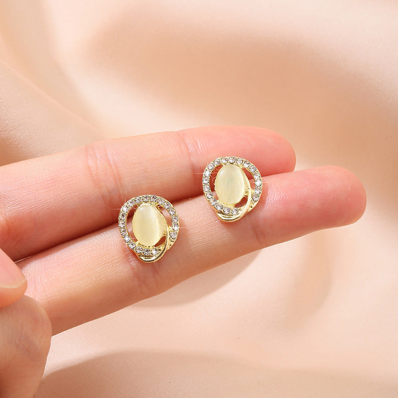 Korean-style High-end Hong Kong Style Vintage Earrings For Women