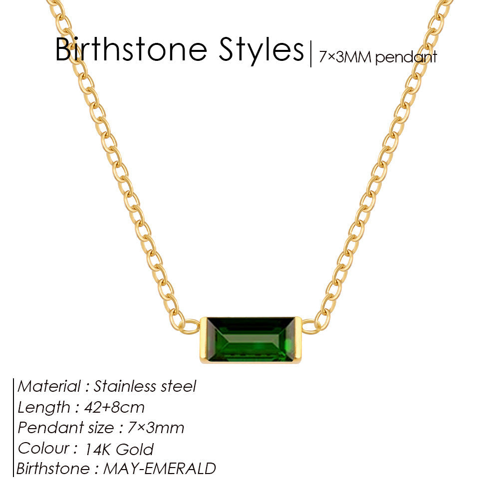 18K Gold-plated Layered Choker With A December Birthstone Pendant