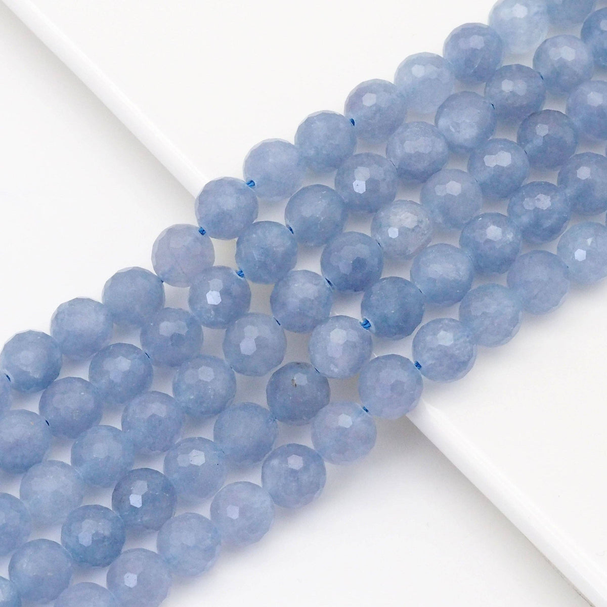 Genuine Round Faceted Aquamarine, 6mm/8mm/10mm, Sku#U1637