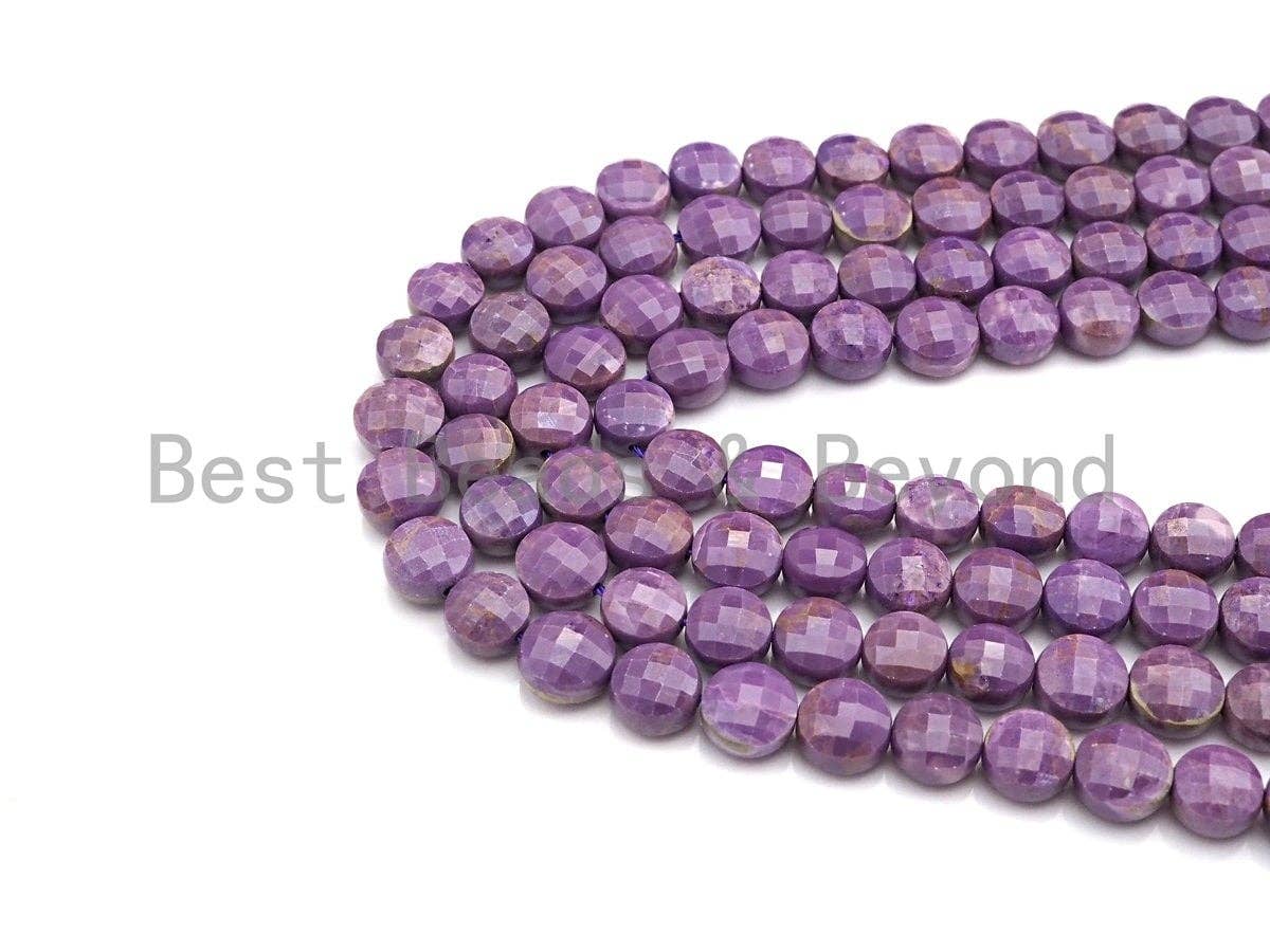 High Qualtiy Natural Phosphosiderite Checkerboard Cut Coin beads, 8mm Turtle Shell Cut phosphosiderite Beads, 16" Full strand, sku#UA45