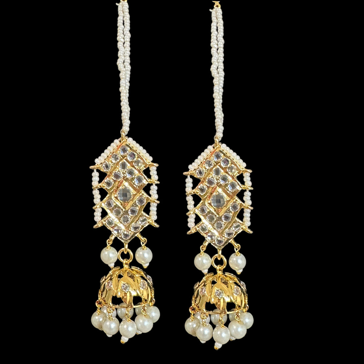 C296 Mahira v style choker with earrings( SHIPS IN 3 WEEKS )