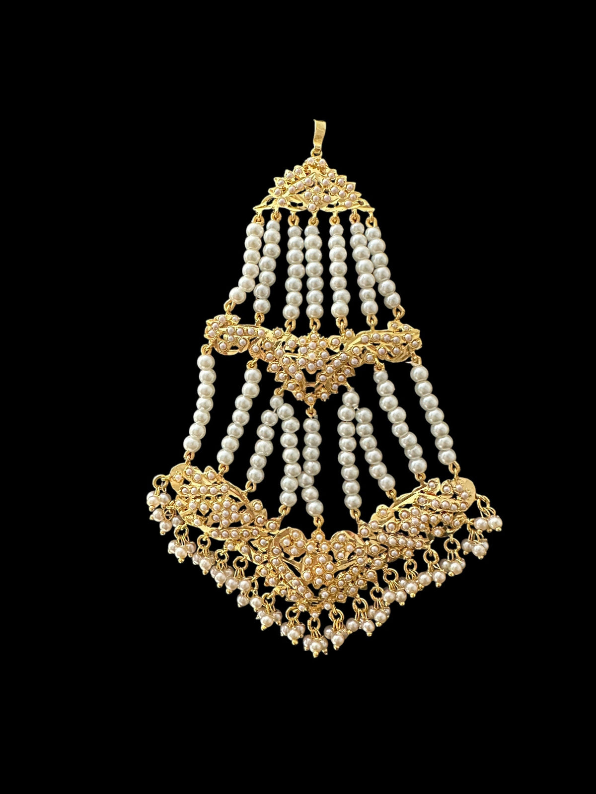 DJHR101G ASMITA jhoomar in pearls    ( READY TO SHIP)