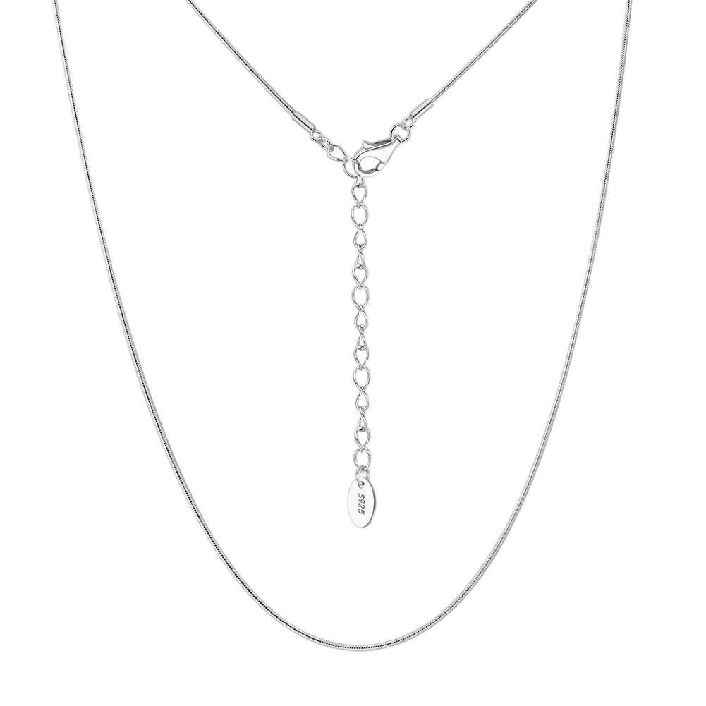 925 Sterling Silver Sterling  Snake Chain Necklace with Adjustable Extender - Classic Versatile Jewelry