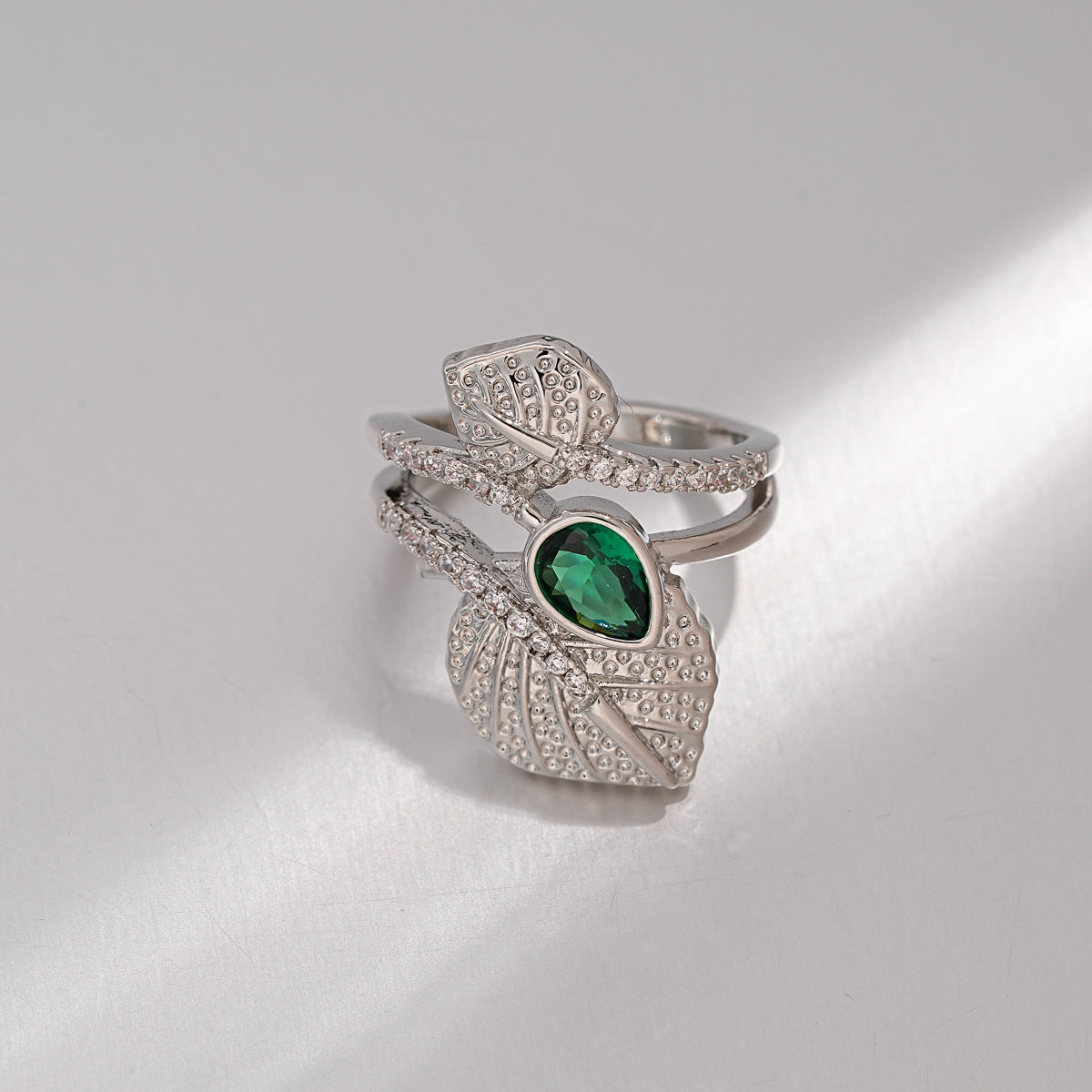 Jade Waterdrop Ring S925 Silver Plated Fashion Women Finger Jewelry For Daily Dating Banquet Party Occasions